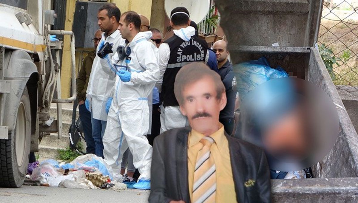 Çöpteki parçalanmış ceset vahşetinde beyaz kova ayrıntısı Çöpteki parçalanmış ceset vahşetinde beyaz kova ayrıntısı