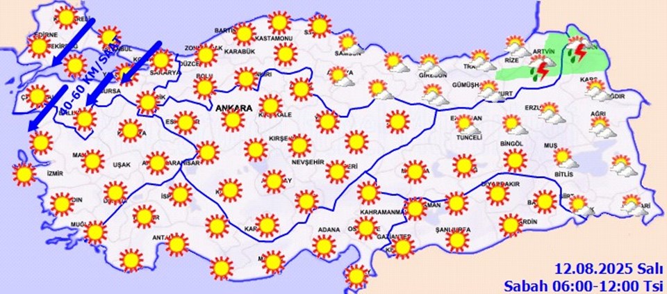 Marmara'da kuvvetli rüzgar, Doğu'da sağanak - 2