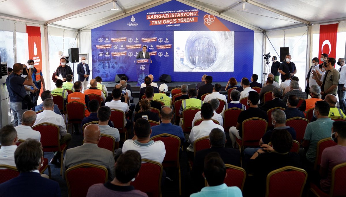 Tünel açma makinesi Sarıgazi'ye ulaştı
