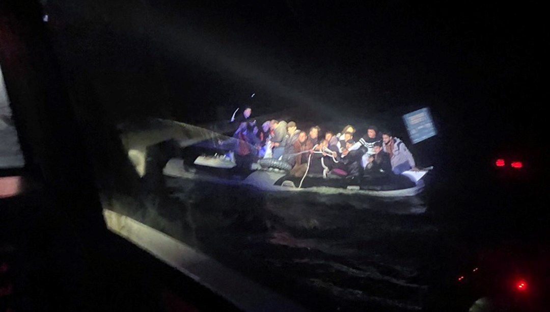 Datça'da15 düzensiz göçmen kurtarıldı