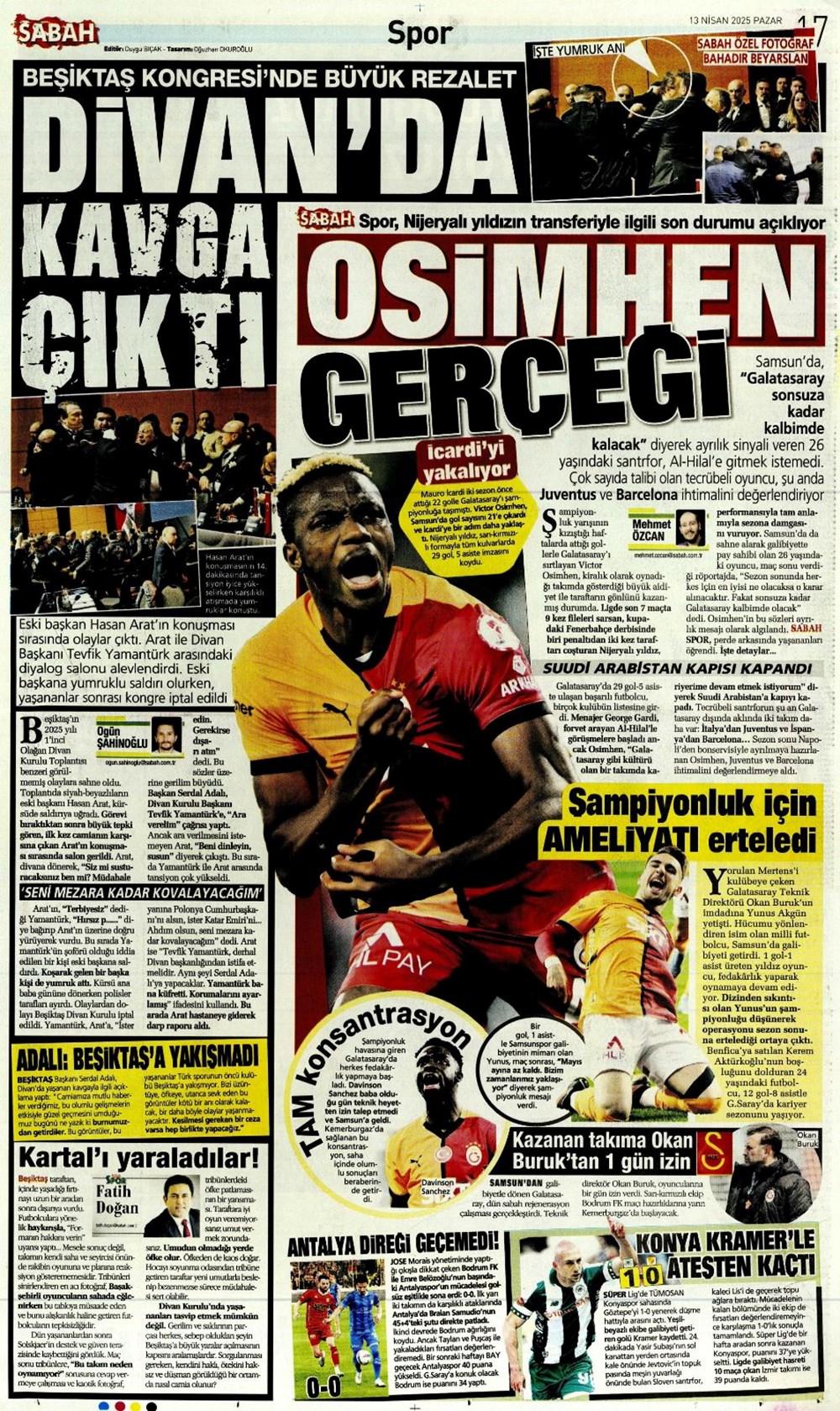 "Kartal ağır yaralı" (13 Nisan 2025 spor manşetleri) - 29