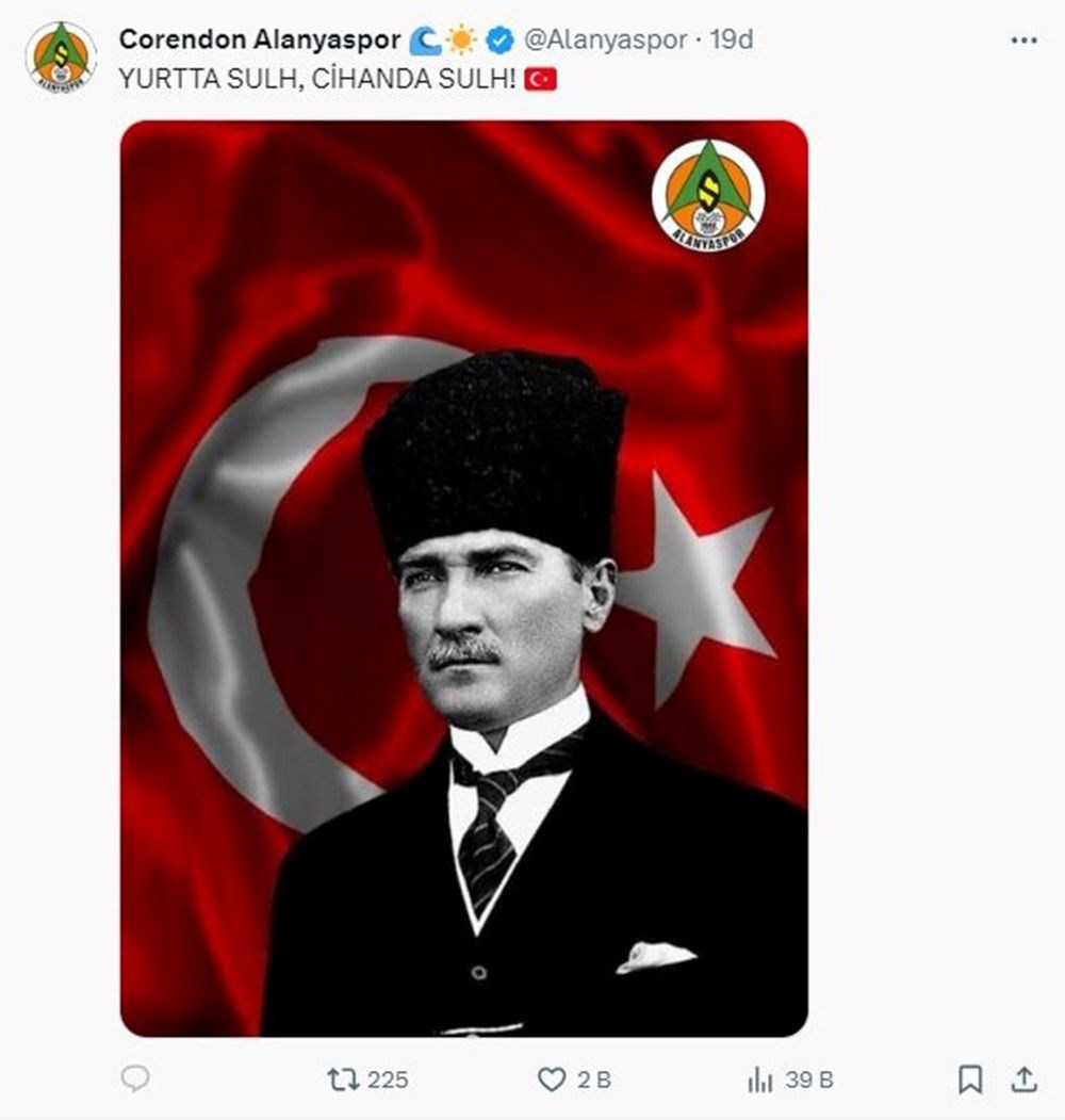 Süper Kupa'da kriz sonrası kulüplerden Atatürk paylaşımları - 11