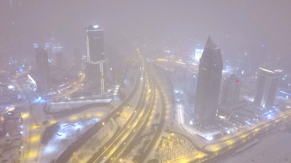 İstanbul'da kar yağışı yeniden etkisini artırdı - 1
