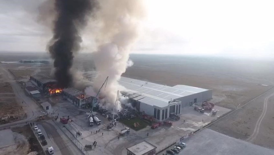 Konya'da fabrika yangını - 1