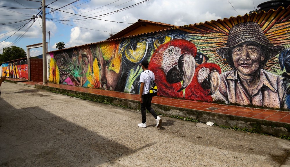 Kolombiya'nın duvar resimleriyle ünlü şehri: Chinacota