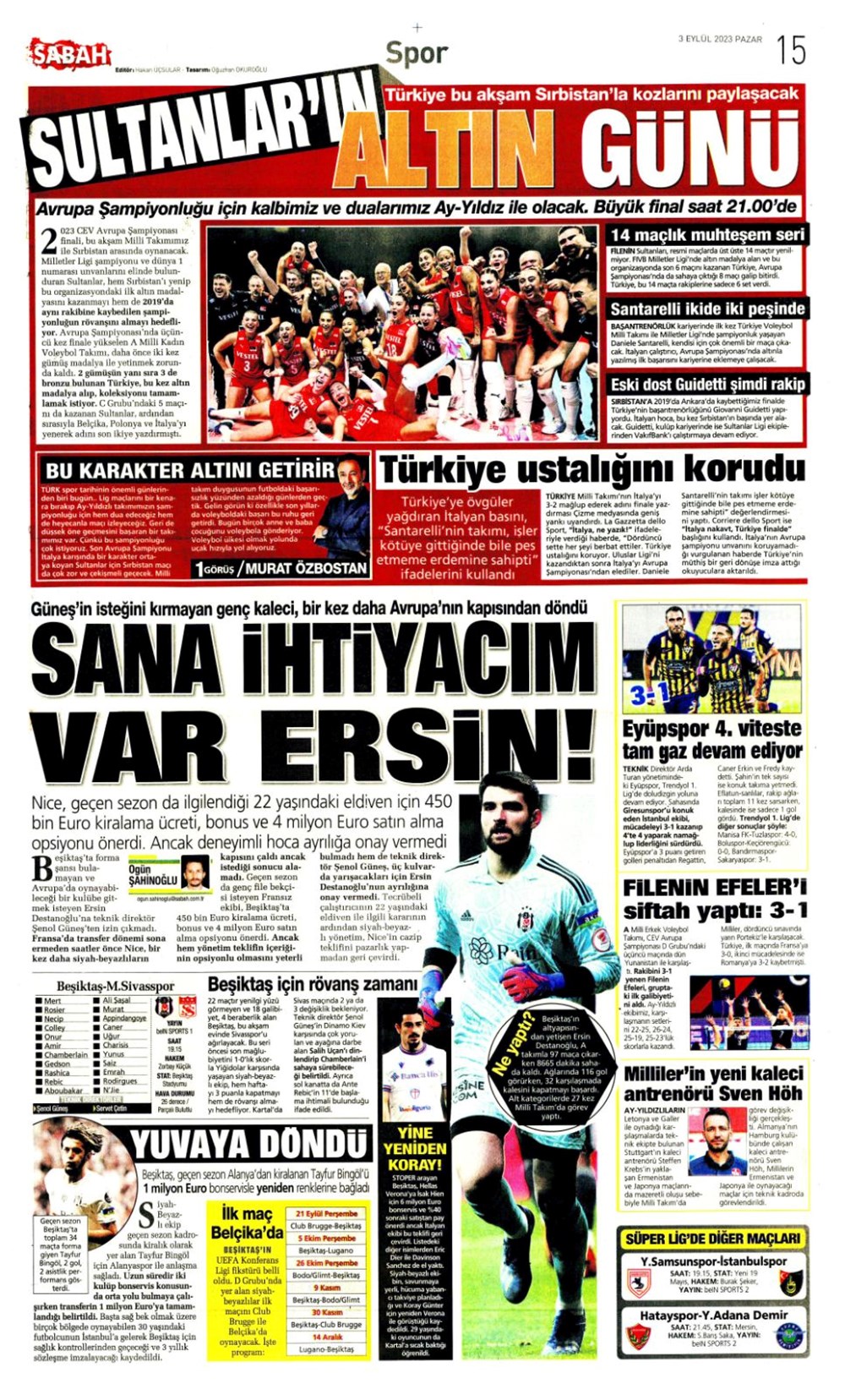 Fenerbahçe 3-2 Beşiktaş - Marmaris Manşet