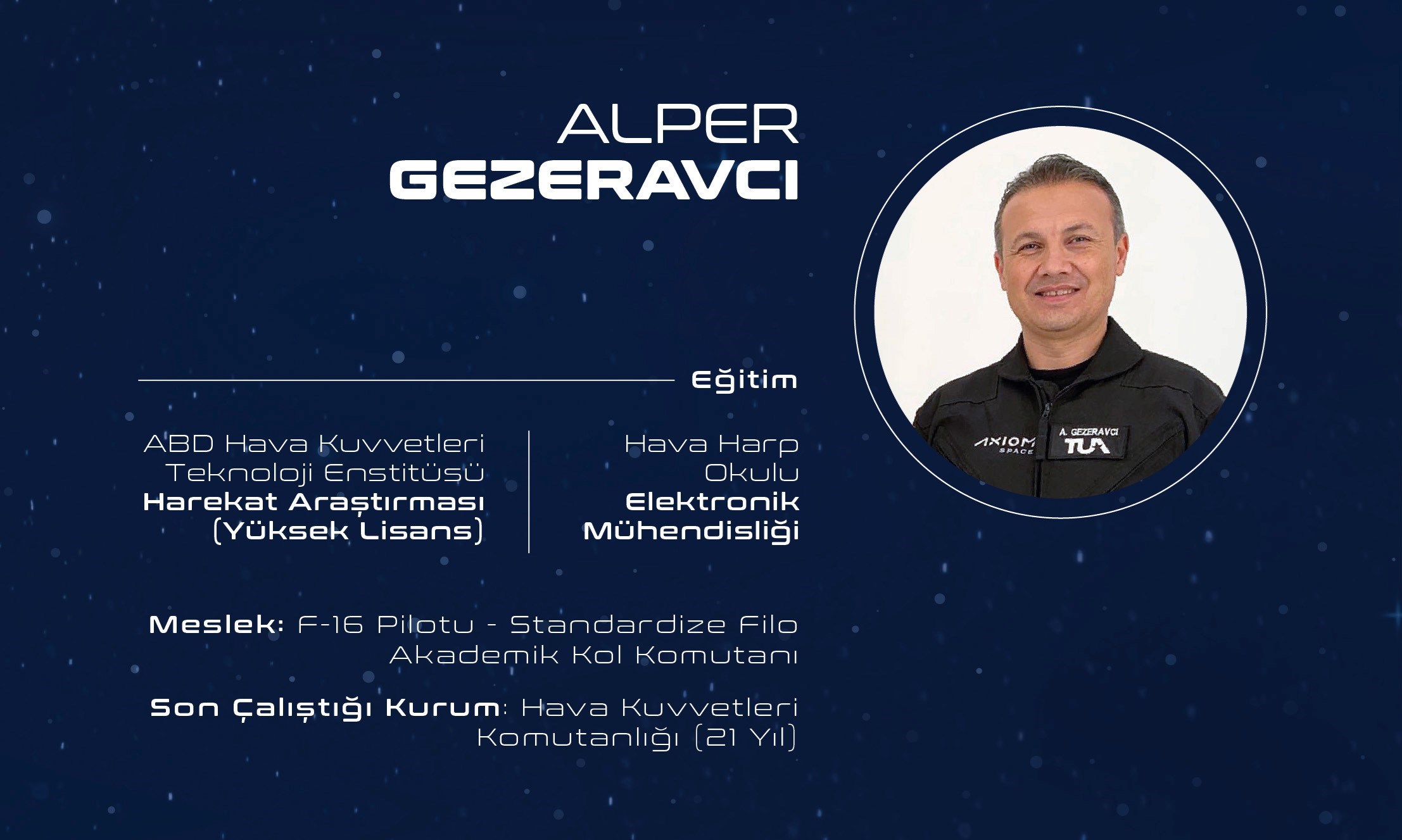 Alper Gezeravcı Kimdir? Türkiye'nin Ilk Uzay Yolcusu Alper Gezeravcı ...