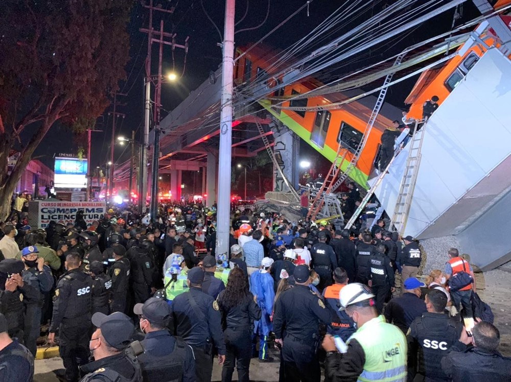 Meksika'da tren raylarını taşıyan üst geçit çöktü: 15 kişi öldü, 70 kişi yaralandı - 5