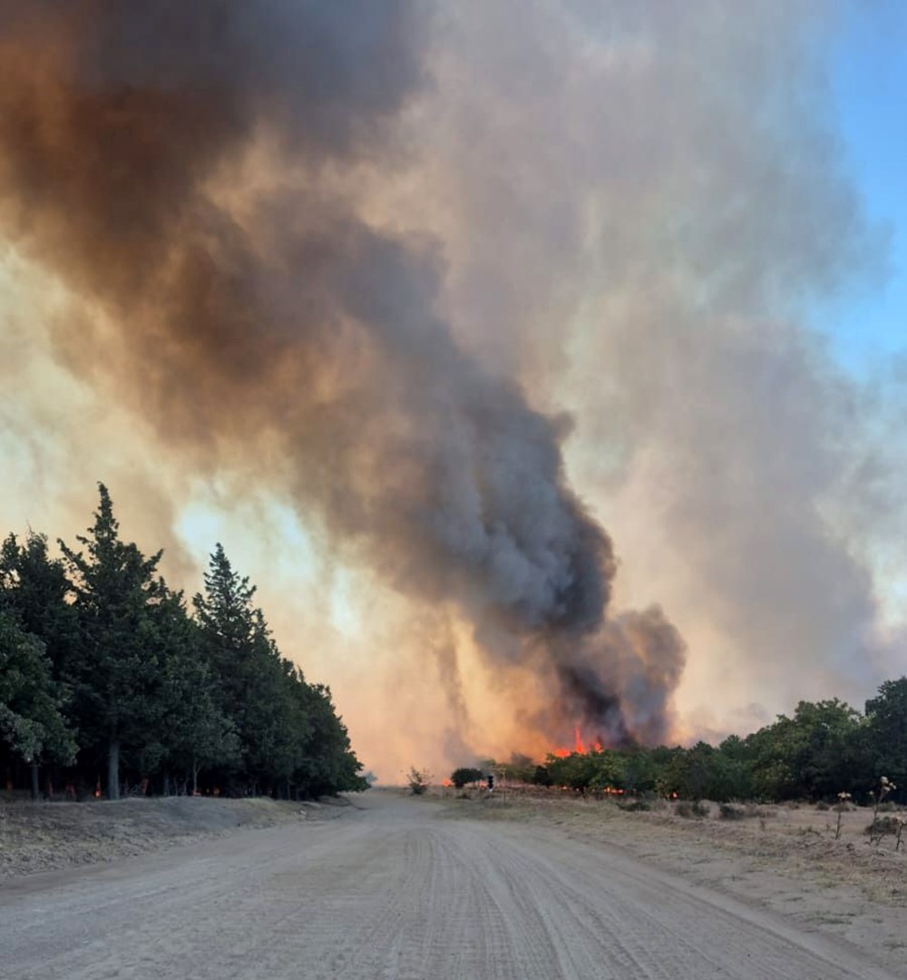 Çanakkale'de yangın büyüyor: Evler ve araçlar zarar gördü, çok sayıda tahliye var - 12
