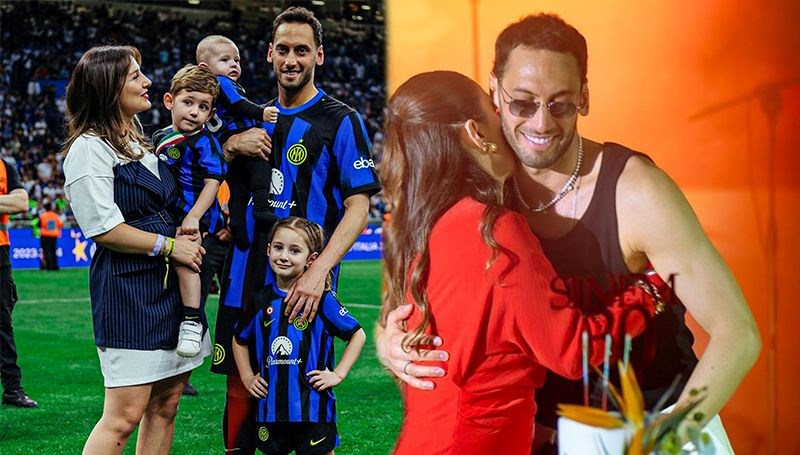 Hakan Çalhanoğlu'ndan eşine sürpriz doğum günü partisi