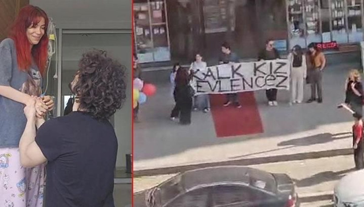 İzmir'de lösemi tedavisi gören Nehir'e hastane odasında sürpriz evlilik teklifi İzmir'de lösemi tedavisi gören Nehir'e hastane odasında sürpriz evlilik teklifi