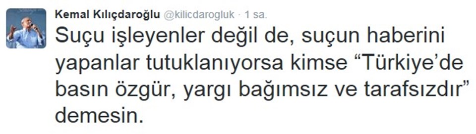 Kılıçdaroğlu'dan Dündar ve Gül'ün tutuklanmasına tepki - 1