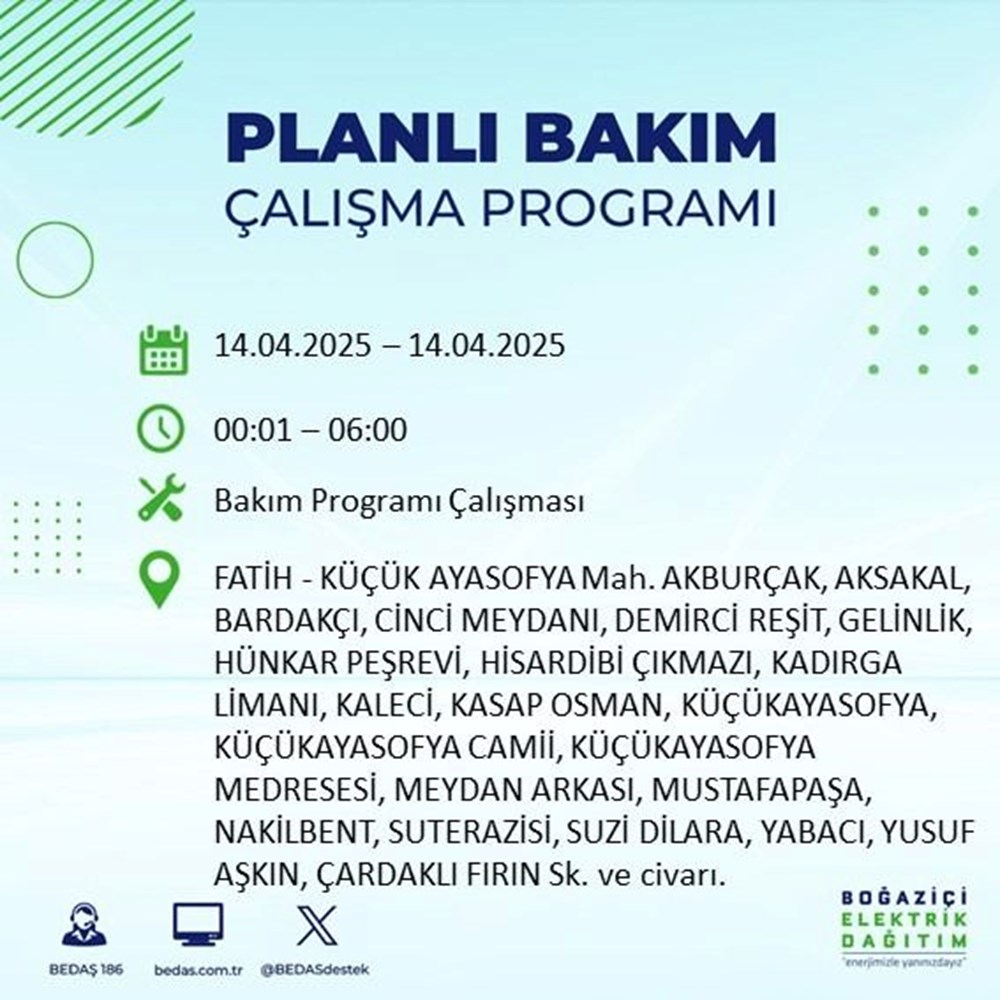 İstanbul'un 23 ilçesinde elektrik kesintisi: Elektrikler ne vakit gelecek? 9 saat sürecek (14 Nisan BEDAŞ kesinti programı) 139 bXsfDfzJY0ycy7GGLGRwrQ