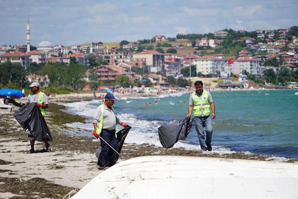 Tekirdağ'ın tatil beldesinde 500 ton çöp toplandı - 1