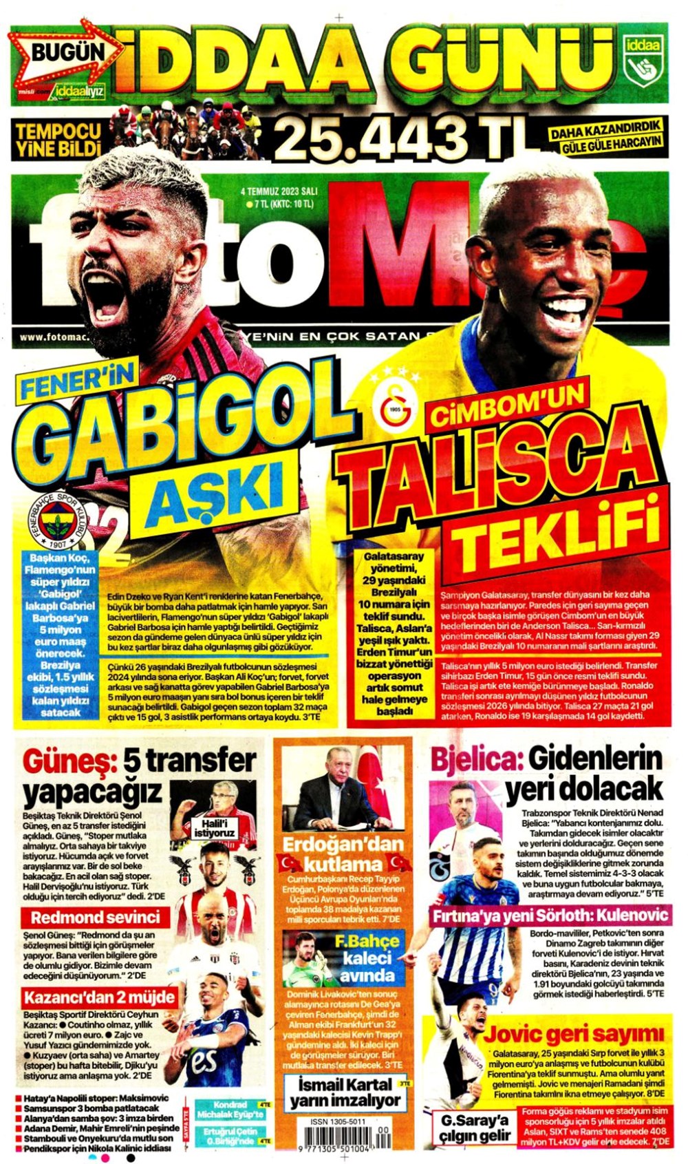 Günün spor manşetleri (4 Temmuz 2023) - 1
