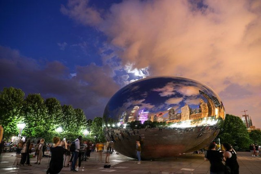 Chicago'nun "Bulut Kapısı"na turist ilgisi - 1