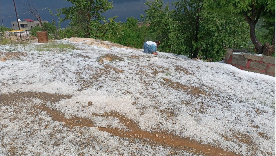 Diyarbakır’da dolu yağışı