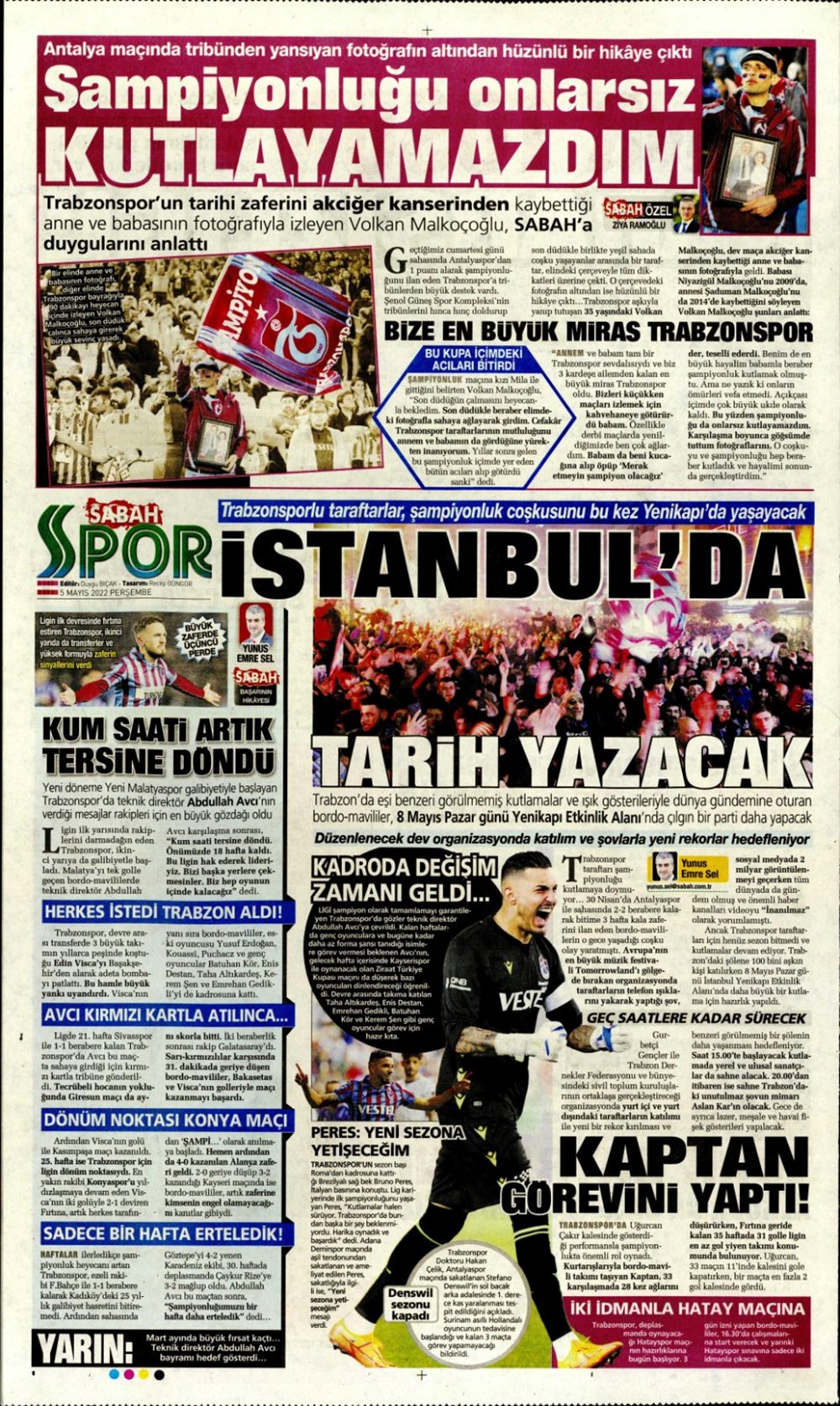 Günün spor manşetleri (5 Mayıs 2022) - 9