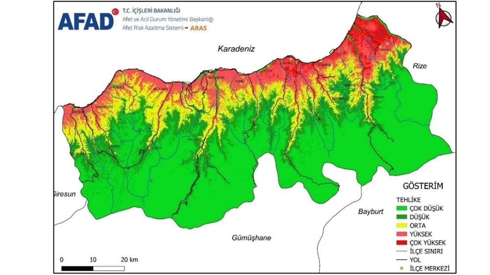 Trabzon'un risk haritası: Çoğu okul tehlikede - 1