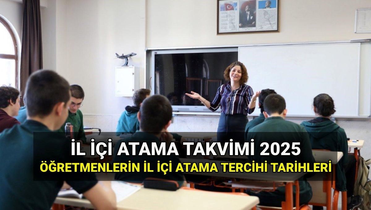 İl içi öğretmen atama tercih başvuru tarihleri: MEB öğretmenlerin mazerete bağlı il içi atamaları ne zaman? Atama/yer değiştirme takvimi İl içi öğretmen atama tercih başvuru tarihleri: MEB öğretmenlerin mazerete bağlı il içi atamaları ne zaman? Atama/yer değiştirme takvimi