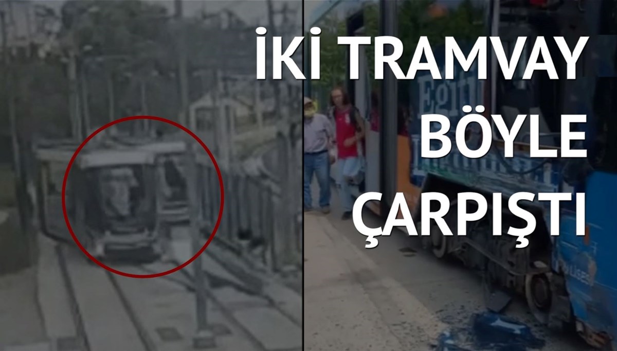 Köpeğe çarpan tramvay gecikince diğer tramvayla çarpıştı