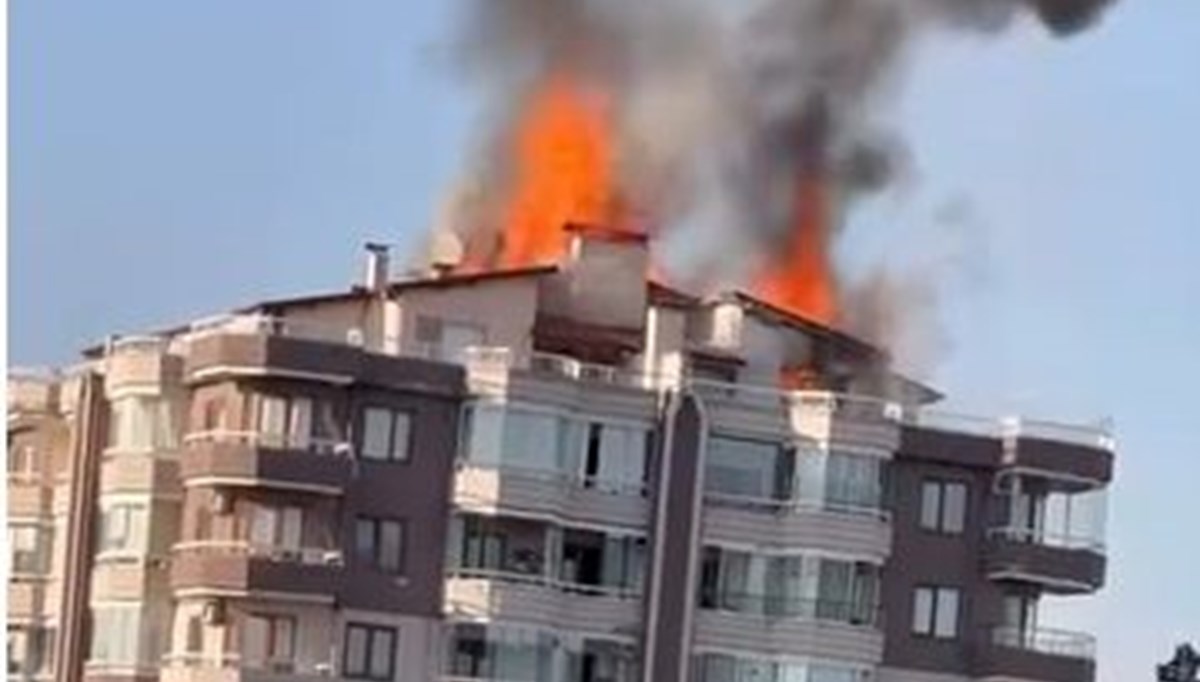 Ankara'da 12 katlı binada yangın paniği