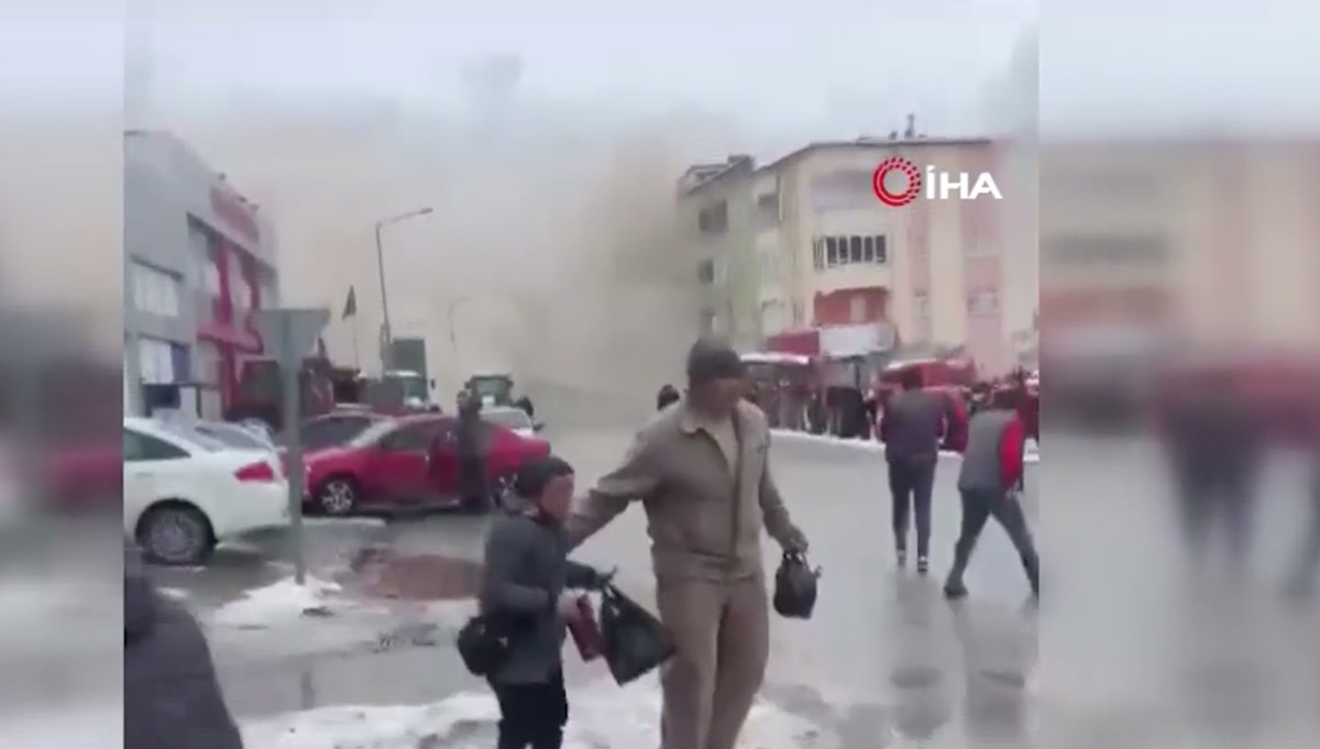 Elbistan'da 2. depremden yeni görüntü: Her yönde binalar yıkıldı