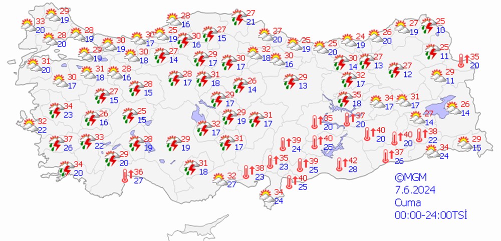 Sıcaklıklar 40 dereceyi geçecek: Bölge bölge hava durumu (Bugün hava nasıl olacak?) - 16