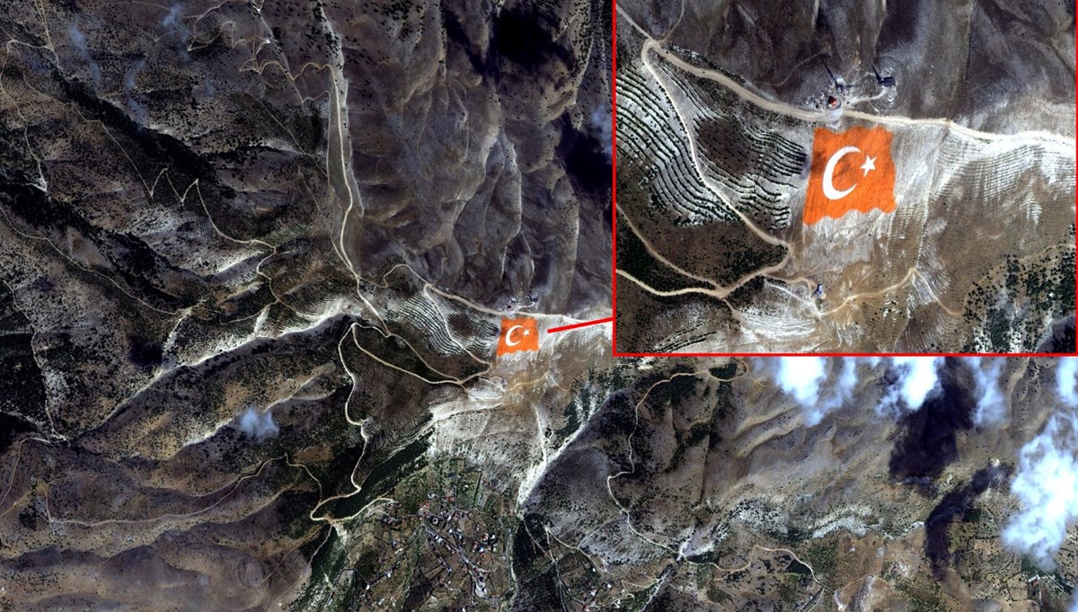 Türk bayrağı uzaydan görüntülendi