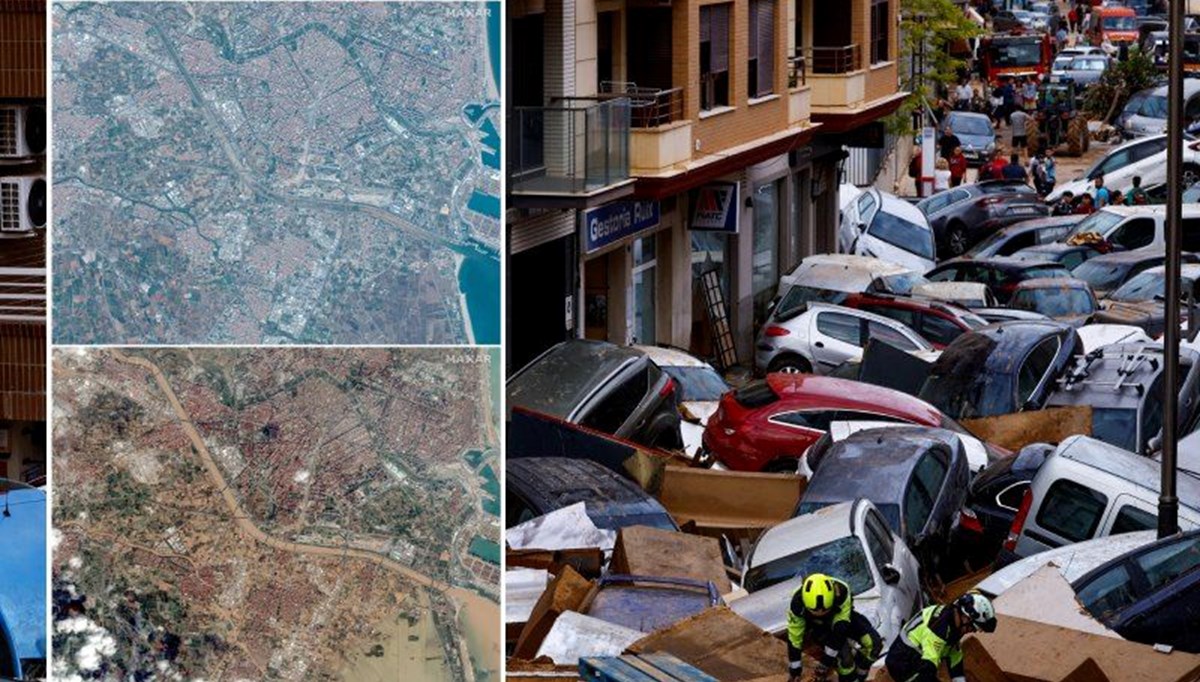 İspanya'da sel felaketinin boyutu uydu görüntülerinde: Can kaybı 158'e çıktı İspanya'da sel felaketinin boyutu uydu görüntülerinde: Can kaybı 158'e çıktı