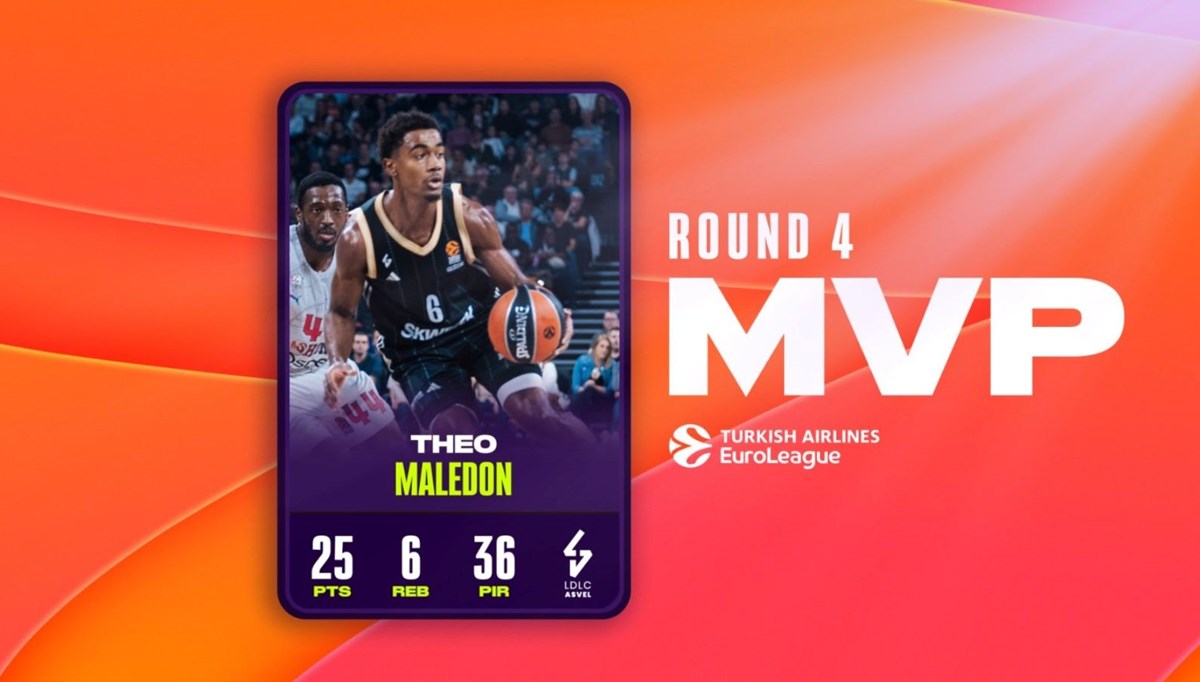 THY Euroleague'de 4. haftanın MVP'si Theo Maledon oldu THY Euroleague'de 4. haftanın MVP'si Theo Maledon oldu