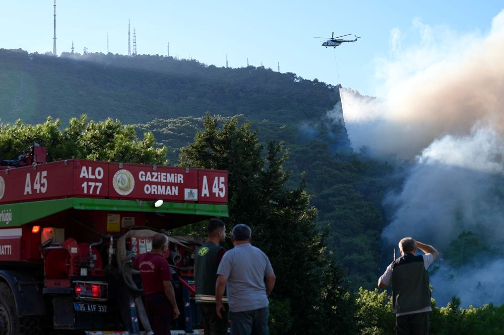 İzmir'de orman yangını: Havadan müdahale yeniden başladı - 13