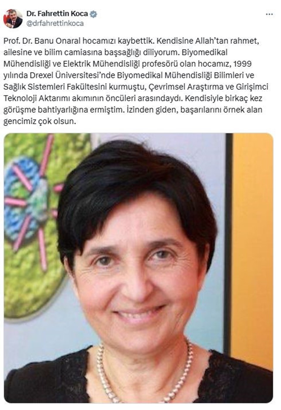 Nuri Demirağ'ın torunu, bilim insanı Prof. Dr. Banu Onaral hayatını kaybetti (Prof. Dr. Banu Onaral kimdir?) - 1