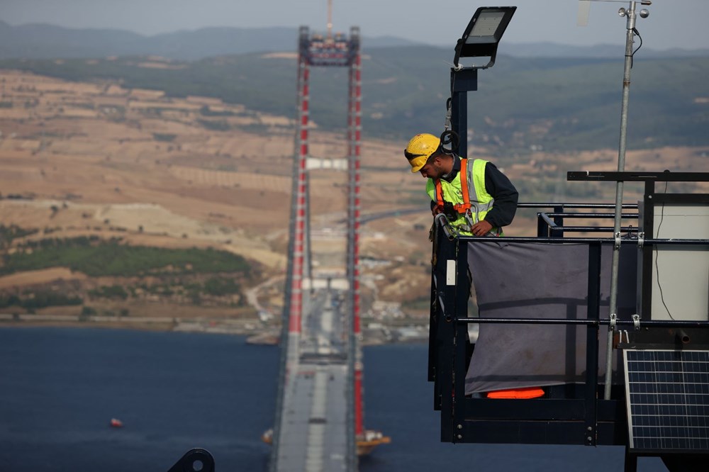 1915 Çanakkale Köprüsü 318 metre yükseklikten görüntülendi - 13