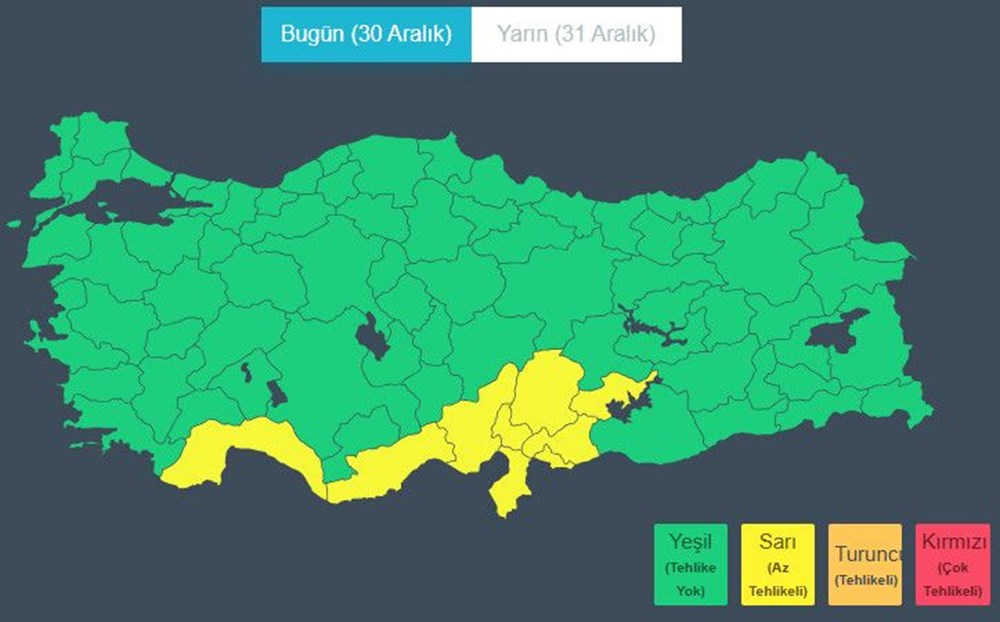 Bugün 9 il için uyarı | Yılbaşında hava nasıl olacak? - 5