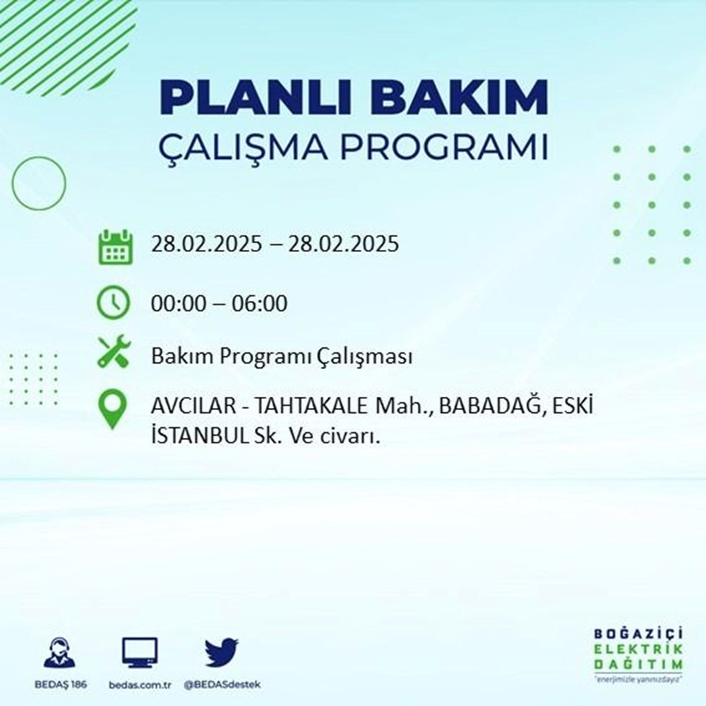 İstanbul'da Elektrikler Ne Zaman Gelecek? 21 İlçede BEDAŞ Kesinti Alarmı (28 Şubat) 77 cD7zNiELa0uWVuVDDIJz2Q