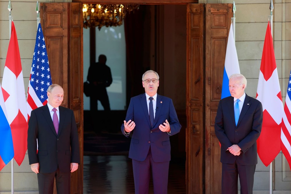 ABD Başkanı Biden ve Rus Devlet Başkanı Putin'in görüşmesi başladı: Zirveden kareler - 3