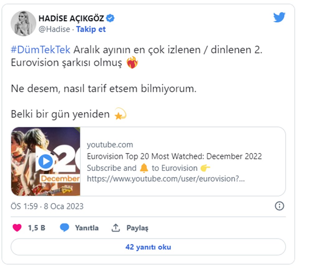 'Düm Tek Tek' en çok dinlenenlerde ikinci sırada - 3