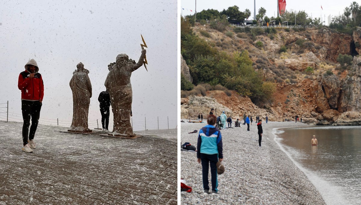 Bu iki fotoğraf da bugün çekildi: Aynı kentte, aynı gün iki ayrı mevsim yaşandı Bu iki fotoğraf da bugün çekildi: Aynı kentte, aynı gün iki ayrı mevsim yaşandı