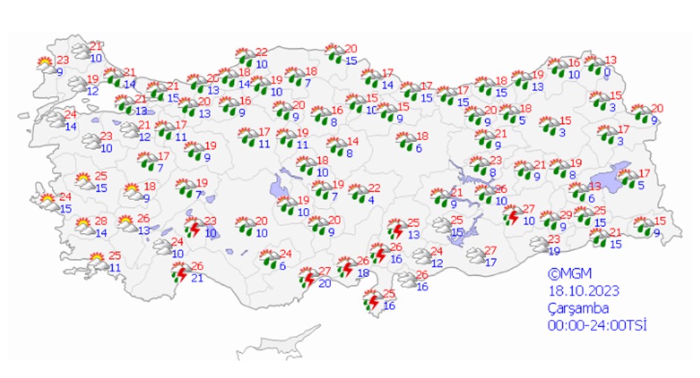 12 il için kuvvetli yağış ve toz taşınımı uyarısı (Bu hafta hava nasıl olacak?) - 13