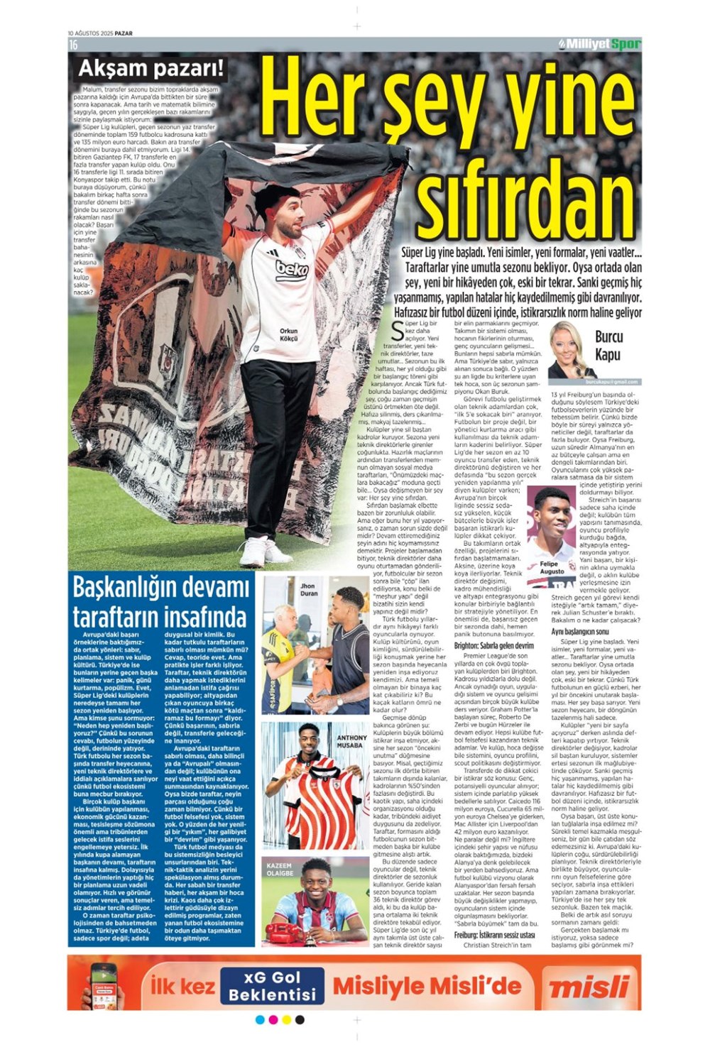 "Kadıköy rüyası" (10 Ağustos spor manşetleri) - 12