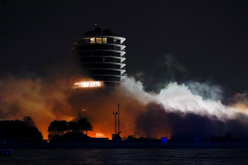 Miami'de çöken binanın kalanı yıkıldı - 8