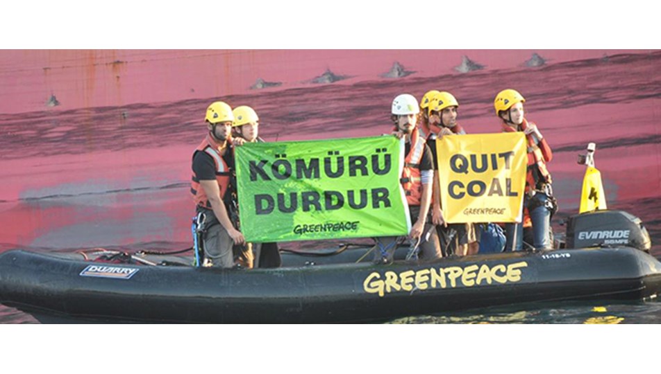 Greenpeace'den "kömürü durdur" eylemi