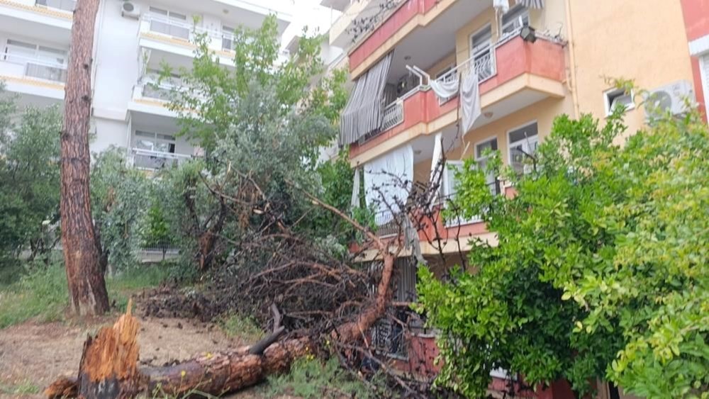 Yağmura daha fazla dayanamadı, binanın üzerine devrildi - 3