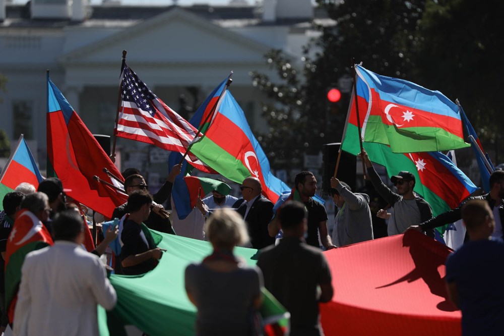 Beyaz Saray önünde Azerbaycan'a destek mitingi düzenlendi - 4
