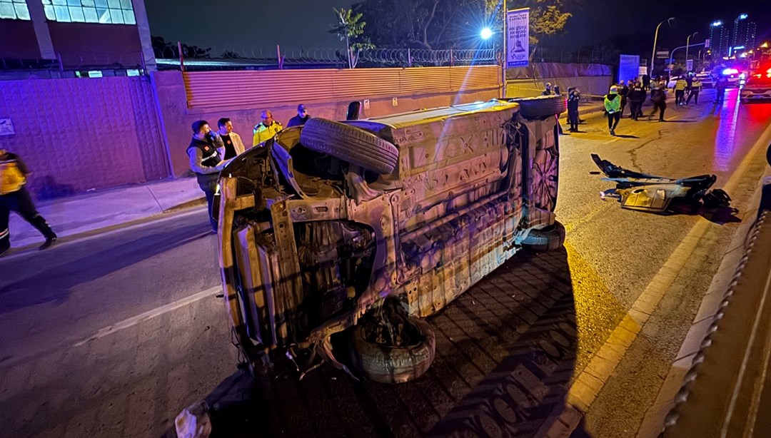 Kaldırıma çarpıp metrelerce sürüklendi: Bir ölü