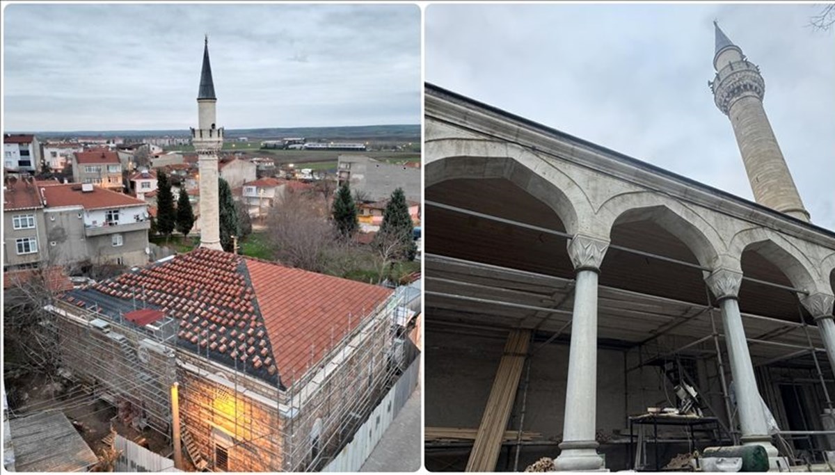 Çelebi Sultan Mehmet Camisi'ndeki restorasyon çalışmaları sürüyor Çelebi Sultan Mehmet Camisi'ndeki restorasyon çalışmaları sürüyor