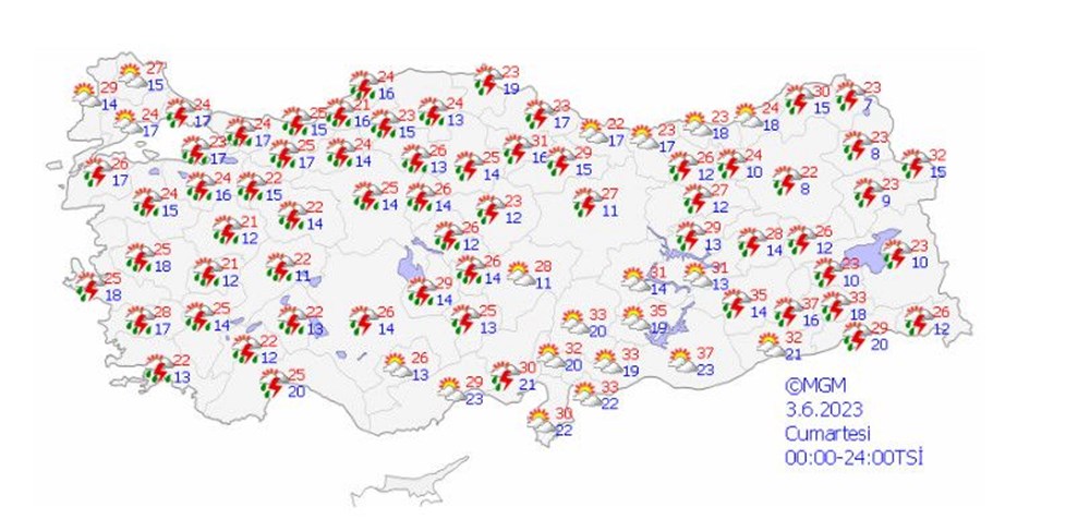 30 il sağanak uyarısı (Meteorolojiden 5 günlük rapor) - 13