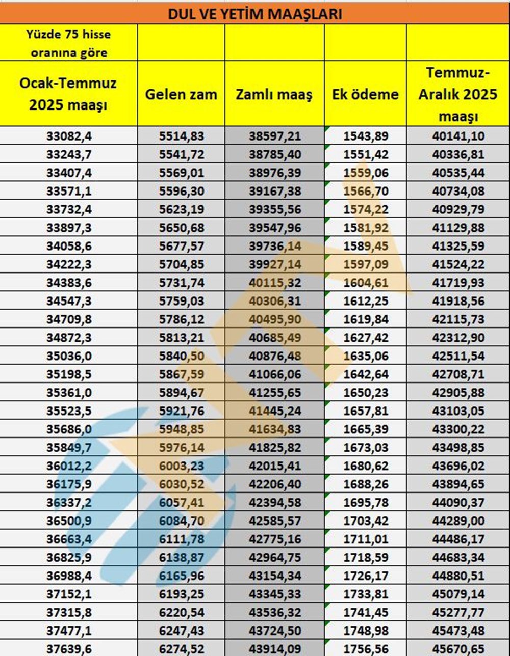 Son dakika... Dul ve yetim aylıkları belli oldu - 14