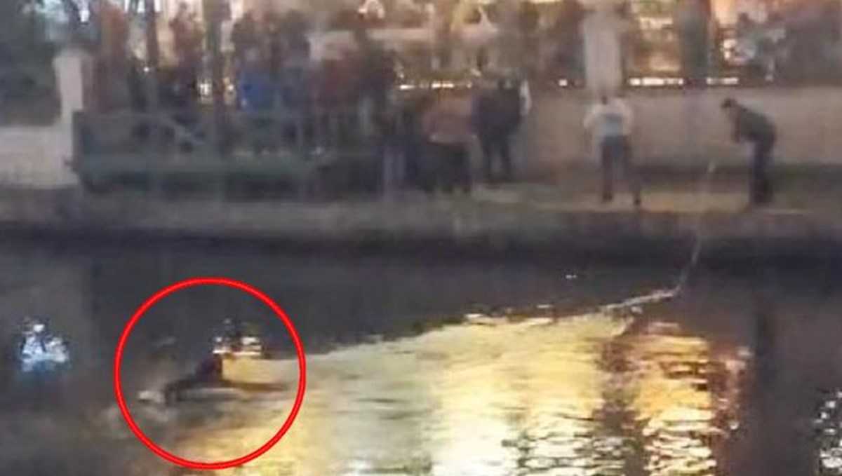 Porsuk Çayı’na düşen kadın can simidiyle kurtarıldı Porsuk Çayı’na düşen kadın can simidiyle kurtarıldı